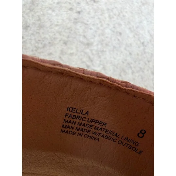 Yellow Box Kelila Sandals Women Size 8 Cream Woven Raffia Slide Tortoise Buckle - Picture 6 of 8